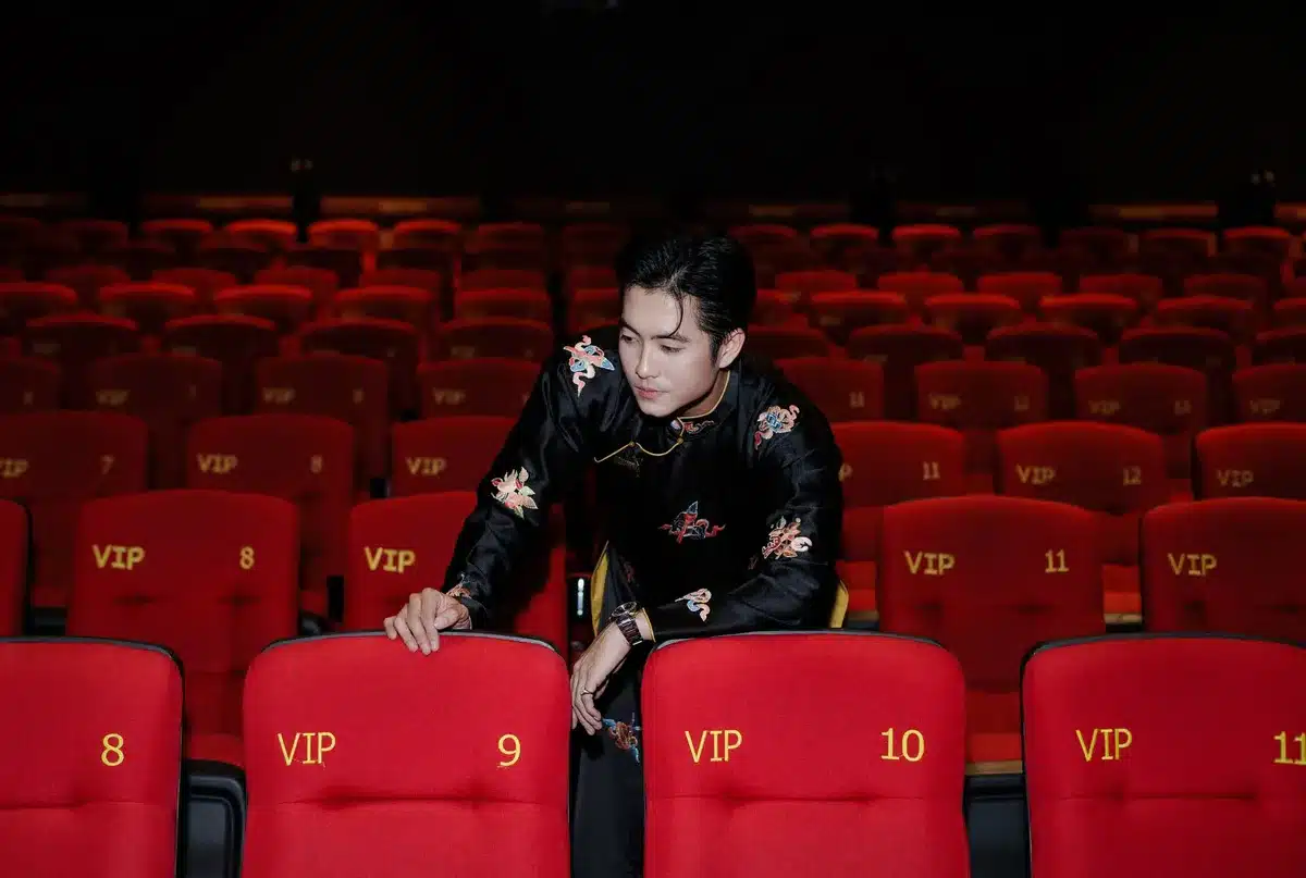 Attendees at a prestigious film festival premiere event