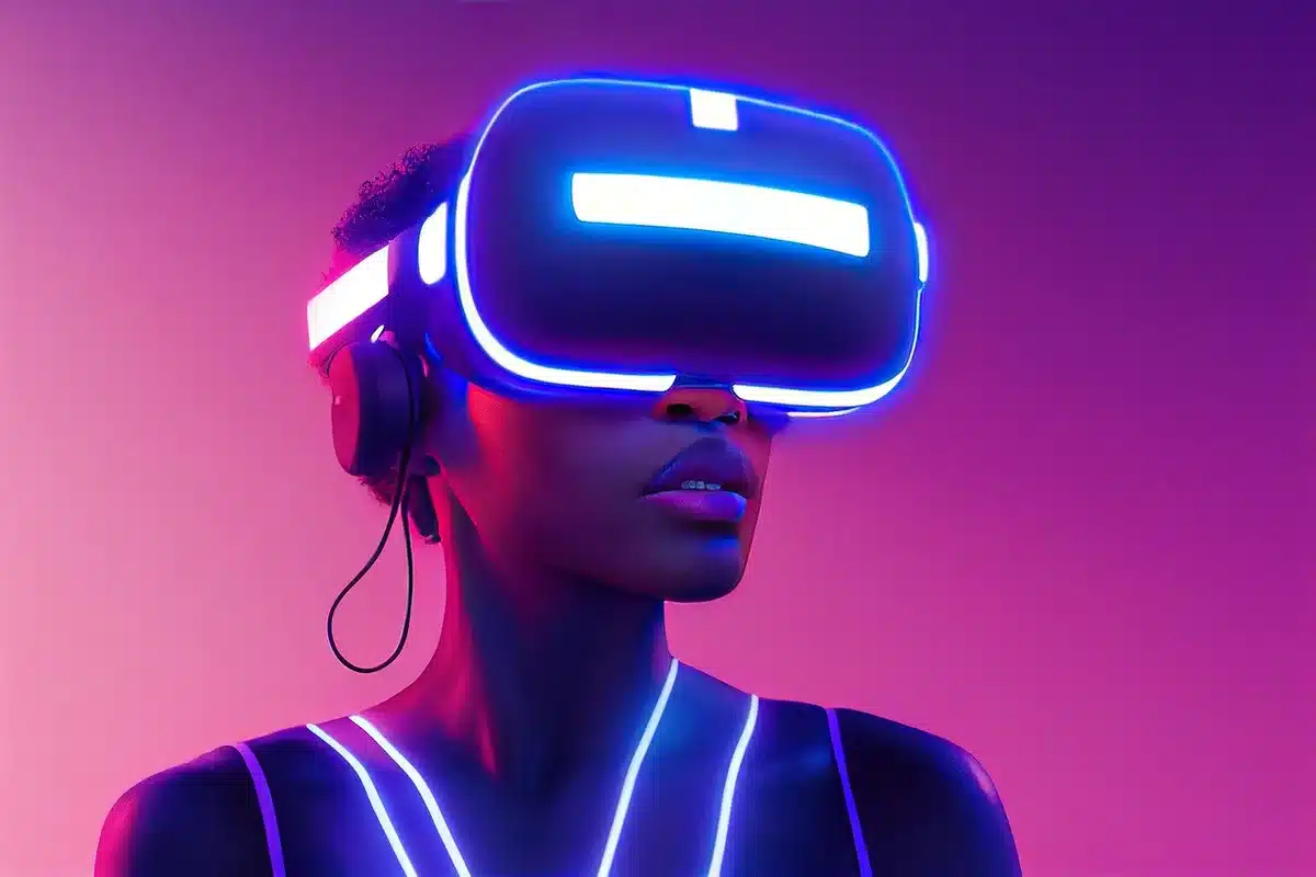 Immersive mixed-reality technology blending real actors with digital personas in a fantasy setting