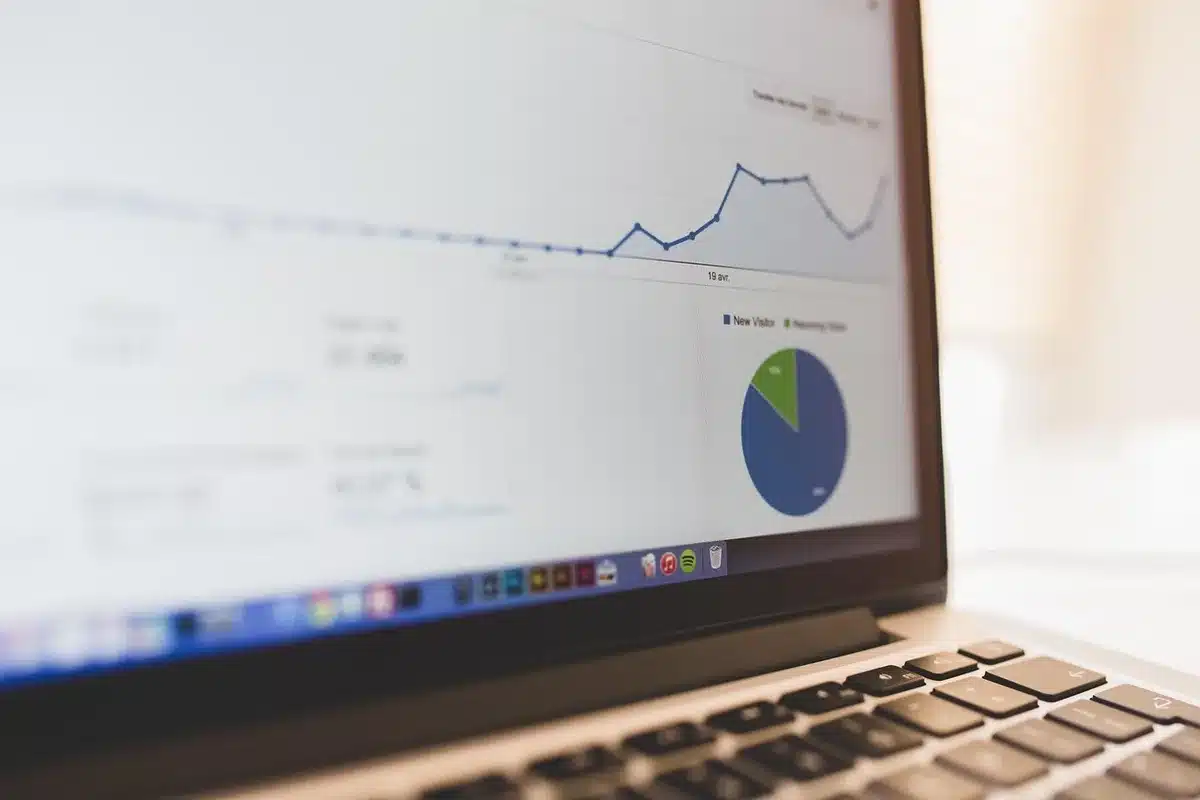 Streaming platform viewership stats on a screen